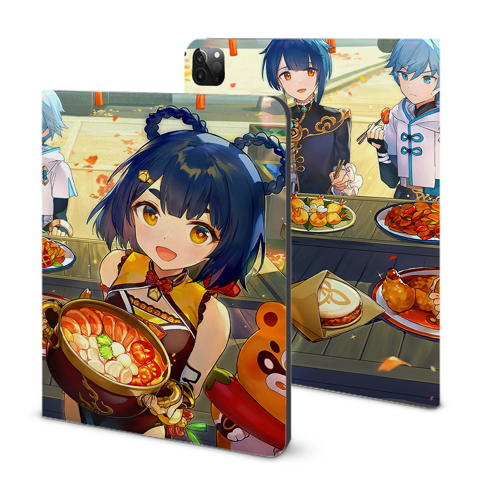 げんし神 genshin IPadケース ペンホルダー付き ブックスタイルデザイン